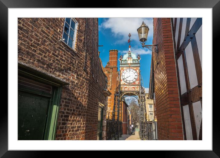 Eastgate Clock City Walls Chester Framed Mounted Print by Jonathon barnett