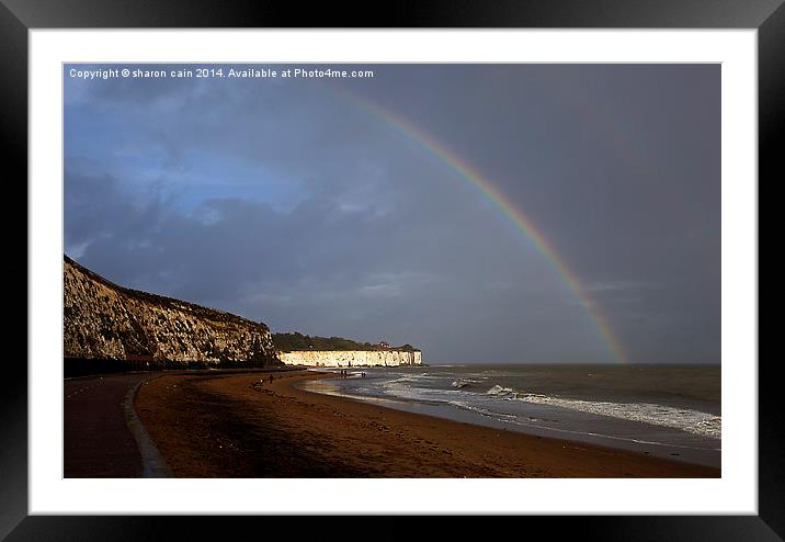  Broadstairs over the Rainbows Framed Mounted Print by Sharon Cain