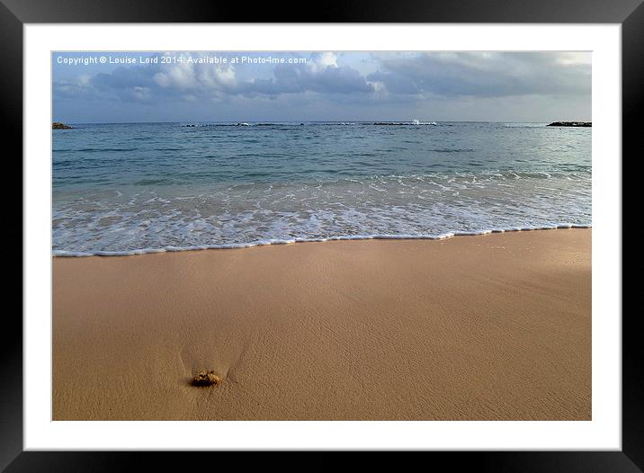  Jamaican Beach Framed Mounted Print by Louise Lord