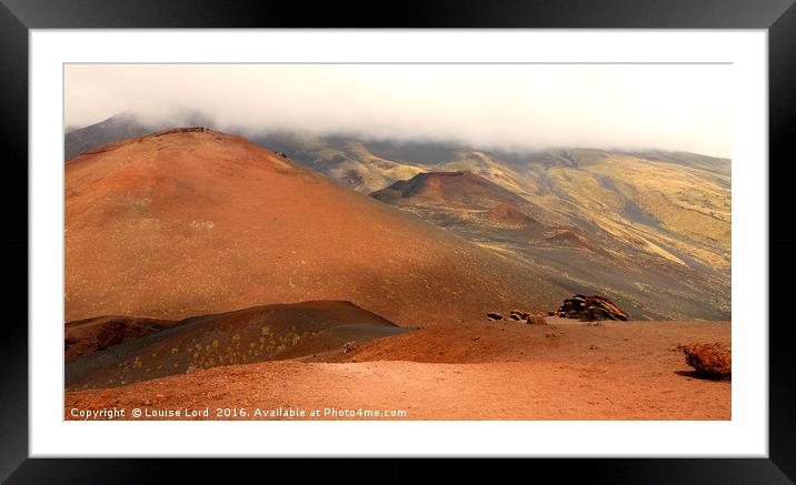 Mt Etna Framed Mounted Print by Louise Lord