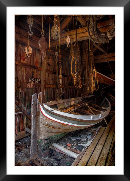  The Old Boatshed Framed Mounted Print by John Wilcox