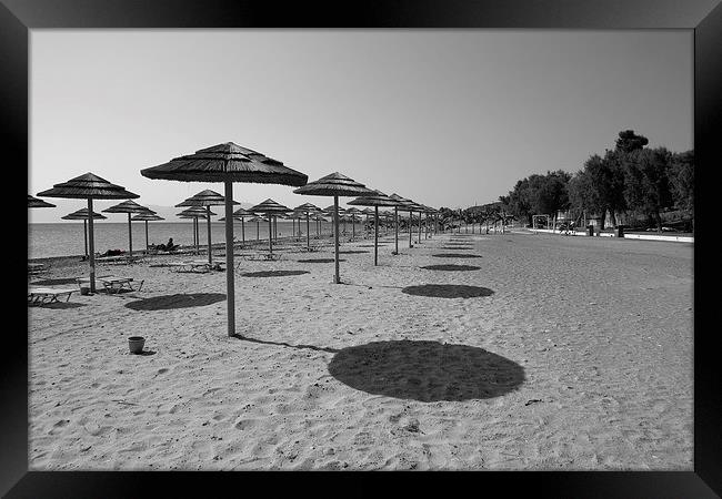  Busy Beach in Kos ! Framed Print by graham shaw
