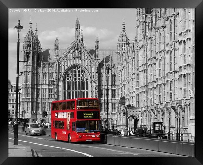 London Bus Framed Print by Phil Clarkson