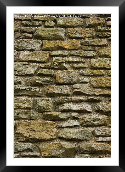 Stone Wall Framed Mounted Print by Phil Clarkson