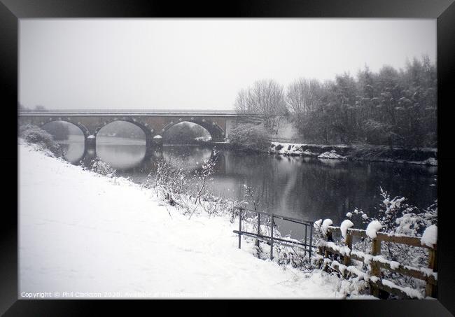 Three Arches in the Snow, Fairburn Framed Print by Phil Clarkson