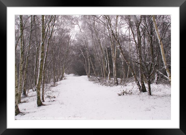 Snowy Path in Fairburn, North Yorkshire Framed Mounted Print by Phil Clarkson