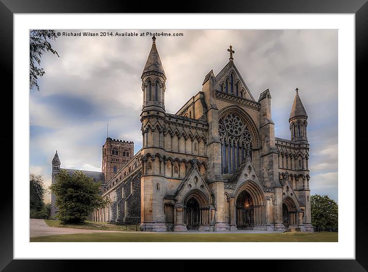 St Albans Cathedral Framed Mounted Print by Richard Wilson