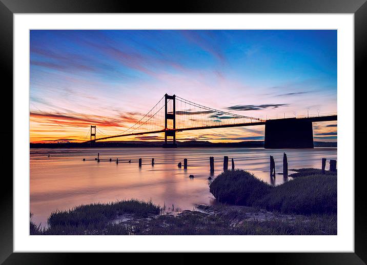 Severn Crossing Framed Mounted Print by Simon Gerhand
