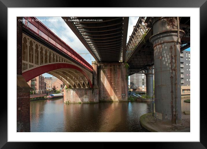Castlefield inner city conservation area Framed Mounted Print by Richard Wareham