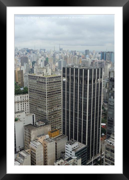  Downtown Sao Paulo Brazil Framed Mounted Print by Richard Wareham