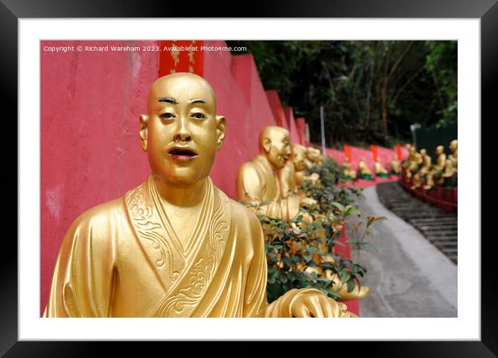 Ten Thousand Buddha's Monestery. Framed Mounted Print by Richard Wareham