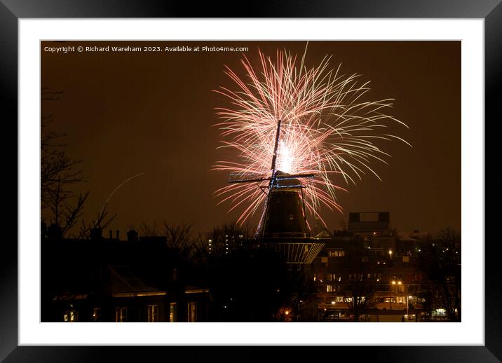 Amsterdam fireworks Framed Mounted Print by Richard Wareham