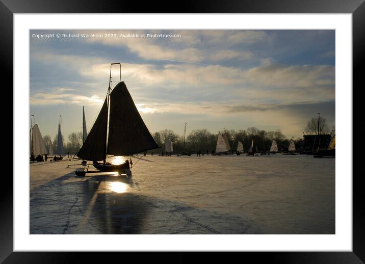 Ice-yachts Framed Mounted Print by Richard Wareham