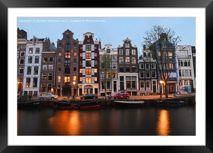 Canal Houses on the Herengracht Framed Mounted Print by Richard Wareham