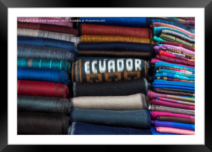 Market day in Otavalo Ecuador Framed Mounted Print by Richard Wareham
