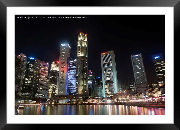 Singapore Skyscrapers Framed Mounted Print by Richard Wareham