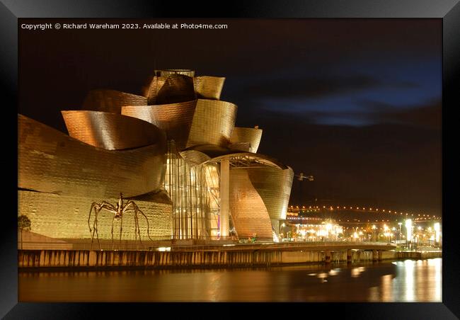 Bilbao Spain  Guggenheim museum  Framed Print by Richard Wareham