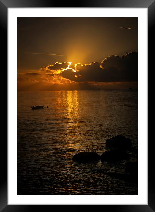 SEAVIEW SUNRISE Framed Mounted Print by DAVE BRENCHLEY