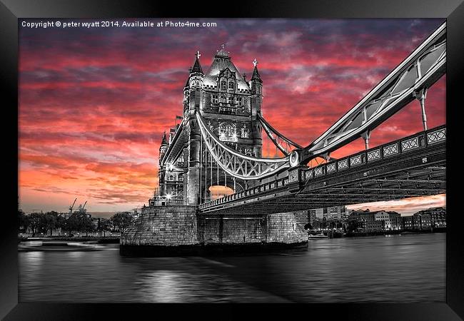  Tower Bridge Framed Print by peter wyatt