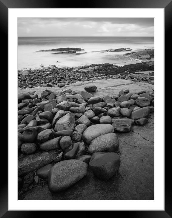 Cullernose Point Beach Framed Mounted Print by David Hall