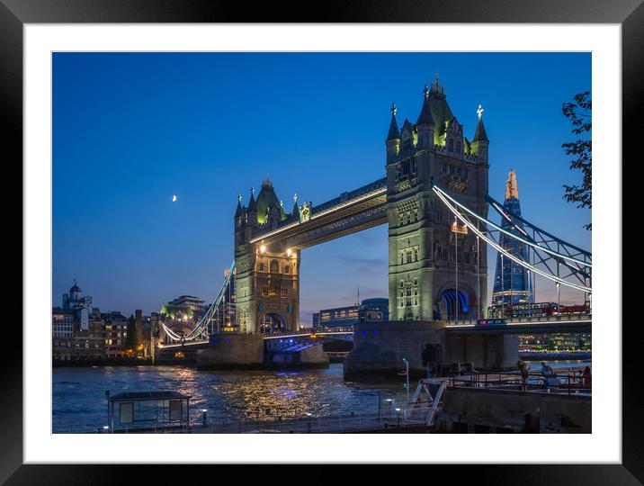 Tower Bridge, London Framed Mounted Print by David Hall