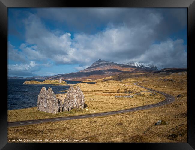 Loch Assynt Road Framed Print by Rick Bowden