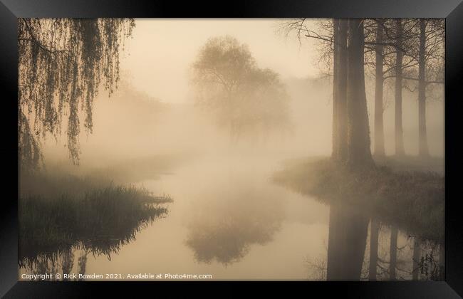 Misty Wensum Sunrise Framed Print by Rick Bowden