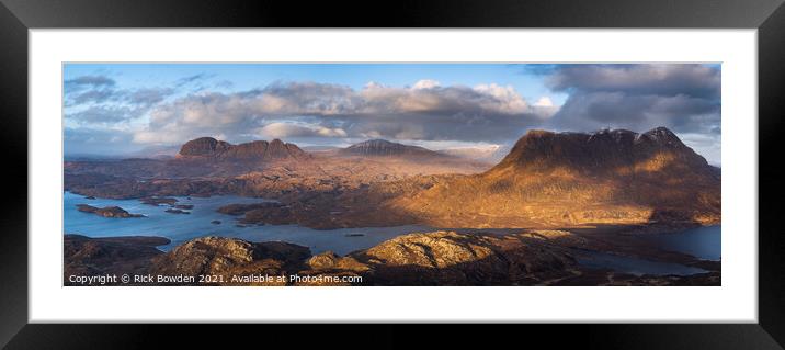 Stac Pollaidh Evening Framed Mounted Print by Rick Bowden