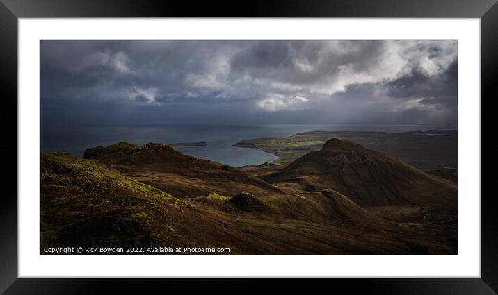 Staffin Bay from the Quiraing Framed Mounted Print by Rick Bowden