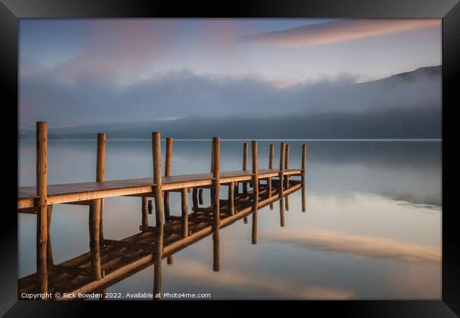 Lake District Jetty Framed Print by Rick Bowden