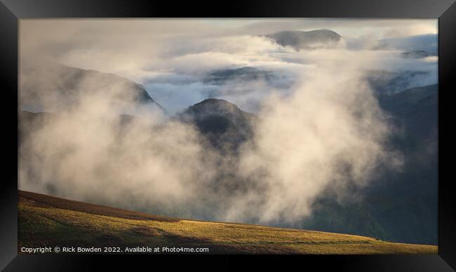 Lakeland Mountains Framed Print by Rick Bowden