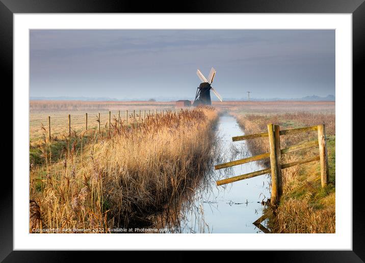 Herringfleet Mill Suffolk Framed Mounted Print by Rick Bowden