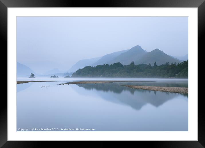 Serenity of Derwent Water Framed Mounted Print by Rick Bowden