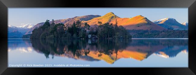 Catbells Reflection Framed Print by Rick Bowden