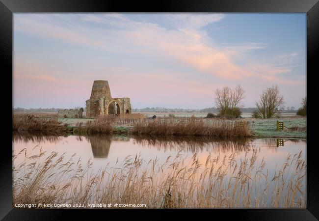 St Benet's Abbey on the Bure Framed Print by Rick Bowden