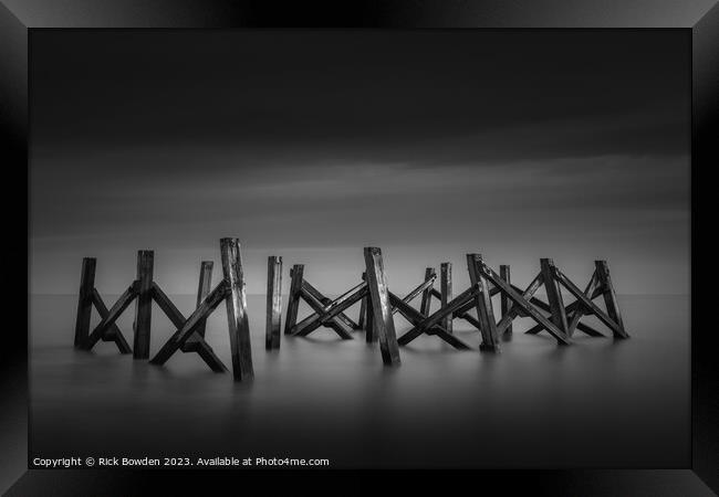 The Haunting Remains of Wellington Pier Framed Print by Rick Bowden