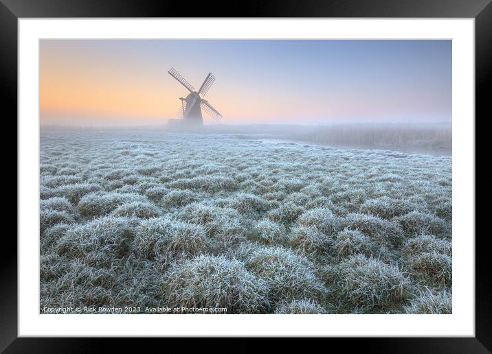 Winters Icy Embrace Framed Mounted Print by Rick Bowden