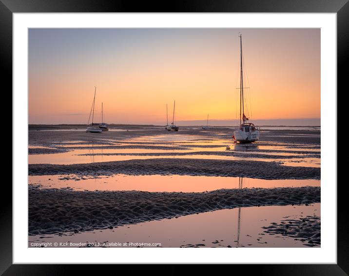 Sunrise over the sand banks Framed Mounted Print by Rick Bowden