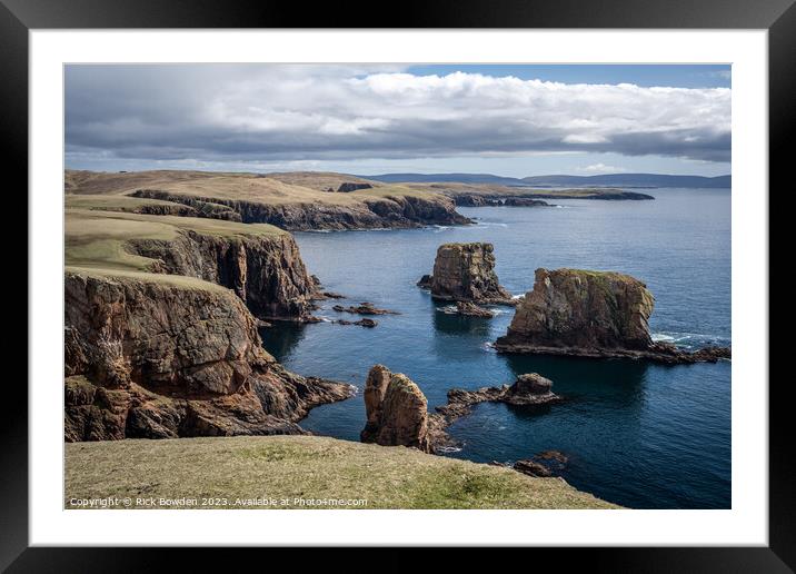 Awe-inspiring Shetland Coastline Framed Mounted Print by Rick Bowden