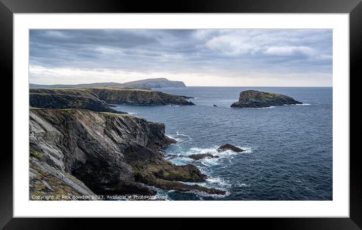 Wild and Rugged Shetland Coastline Framed Mounted Print by Rick Bowden