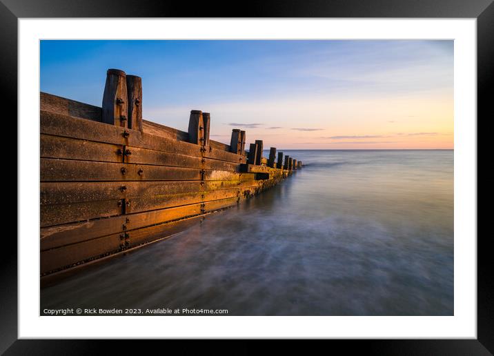 Dawn's Embrace on Cromer Beach Framed Mounted Print by Rick Bowden