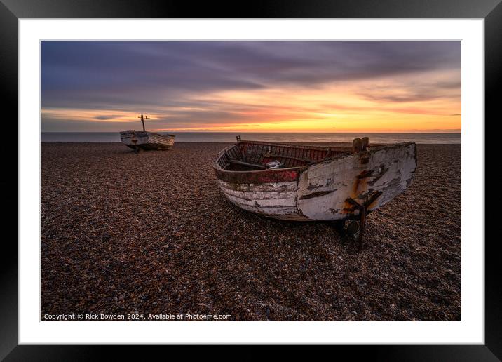 Aldeburgh Boats Framed Mounted Print by Rick Bowden