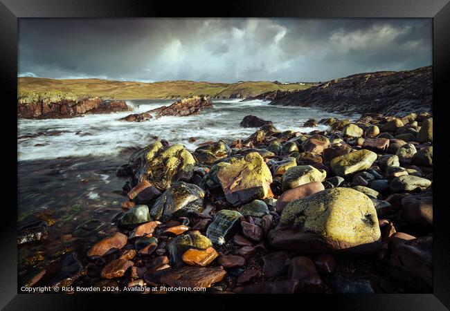 Stoer Rocks Framed Print by Rick Bowden