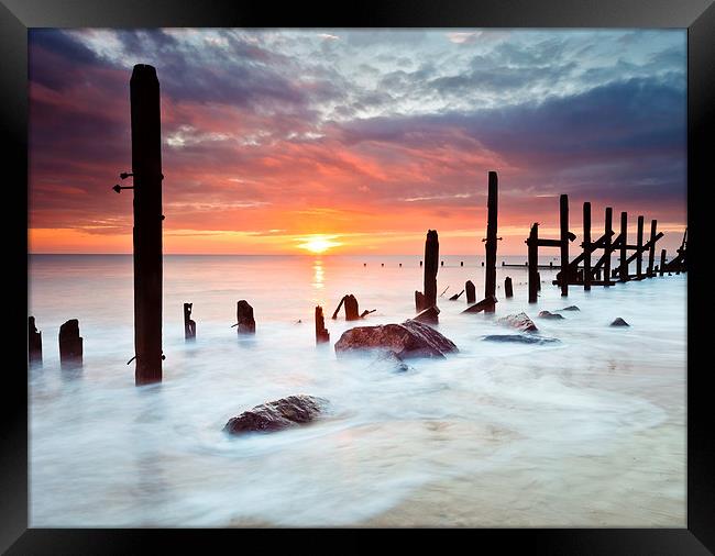 Majestic Sunrise at Happisburgh Framed Print by Rick Bowden