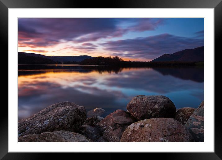 Derwent Water Lake District Framed Mounted Print by Rick Bowden