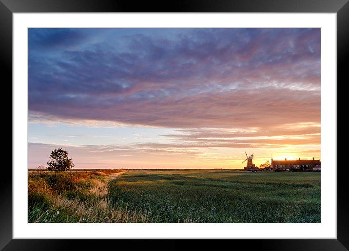 Cley Summer Dawn Framed Mounted Print by Rick Bowden