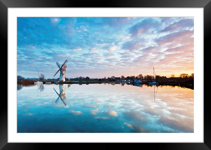 Majestic Winter Sunrise Framed Mounted Print by Rick Bowden