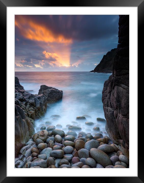 Porth Nanven Cornwall Framed Mounted Print by Rick Bowden