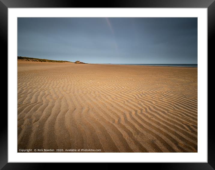 Brancaster Sand Waves Framed Mounted Print by Rick Bowden