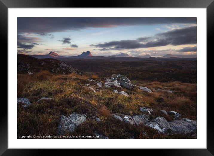 Mountains of Assynt Scotland Framed Mounted Print by Rick Bowden